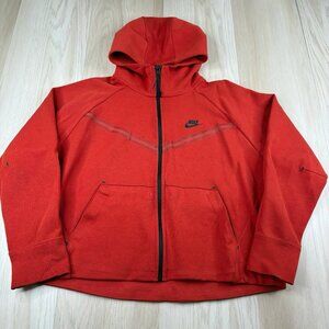 Nike Sportswear Tech Fleece Windrunner Zip Up Hoodie CW4298-623 XL ORANGE RED